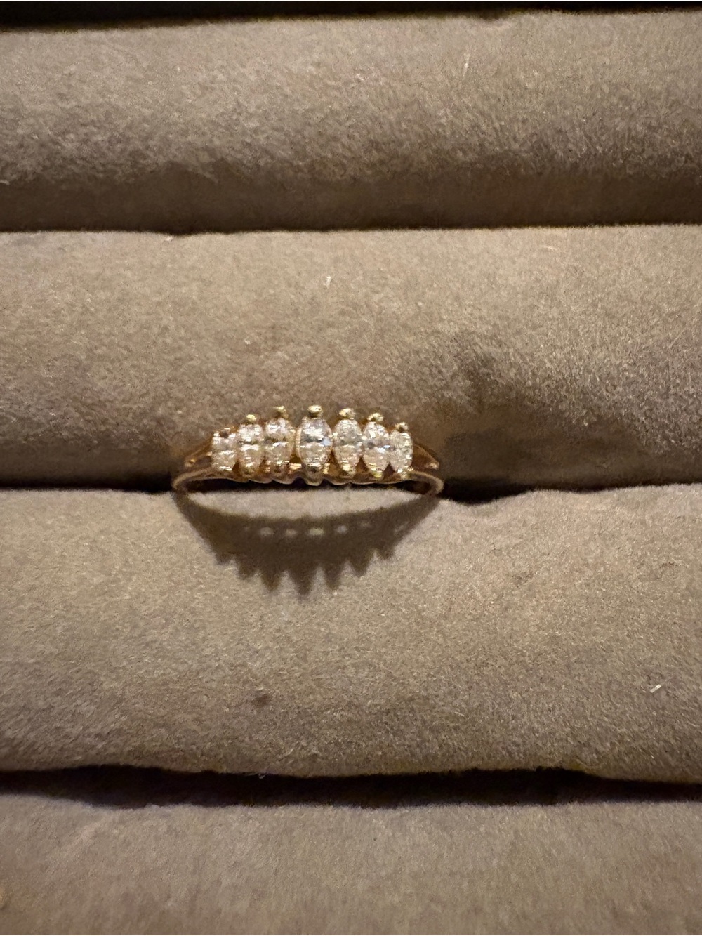 14K Gold Diamond Accent Row Ring - Gold
